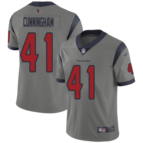Houston Texans Limited Gray Men Zach Cunningham Jersey NFL Football #41 Inverted Legend->women nhl jersey->Women Jersey